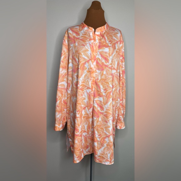 Anne Klein Dresses & Skirts - Anne Klein Long Tunic Dress Orange Size XXL